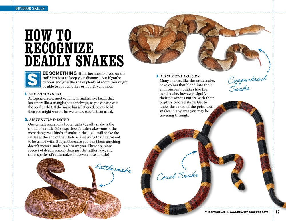 The Official John Wayne Handy Book for Boys: Essential Skills and Fun Activities for Adventurous, Self-Reliant Kids