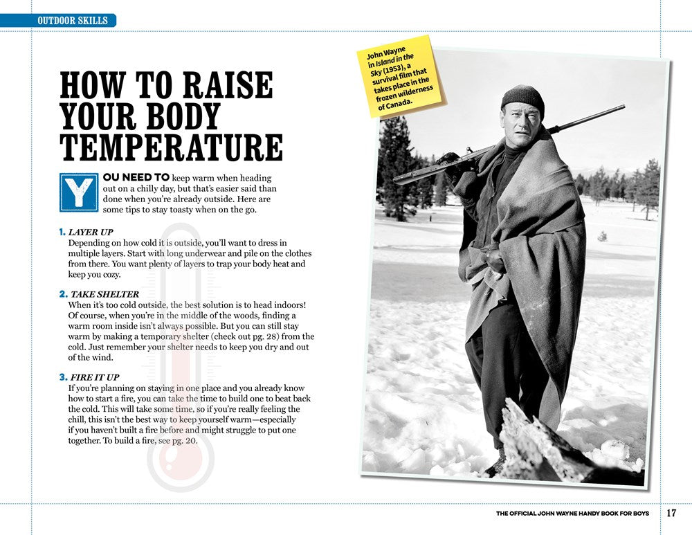 The Official John Wayne Handy Book for Boys: Essential Skills and Fun Activities for Adventurous, Self-Reliant Kids