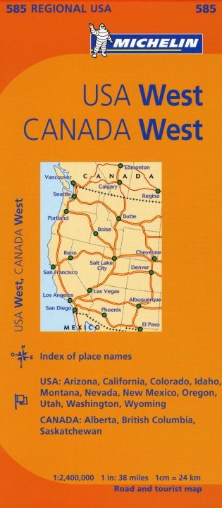 Michelin USA: West, Canada: West Map 585