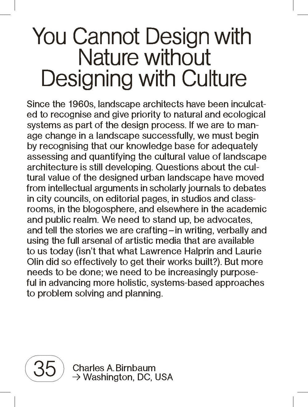 250 Things a Landscape Architect Should Know