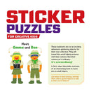 STICKER PUZZLES; ADVENTURES IN WONDERLAND: Sticker by Number; 10 Puzzles with a Fun Exploration Story; For Kids Ages 4-8; Good for Fine Motor Skills and Number Recognition