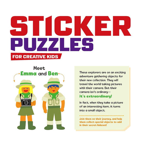 STICKER PUZZLES; ADVENTURES IN WONDERLAND: Sticker by Number; 10 Puzzles with a Fun Exploration Story; For Kids Ages 4-8; Good for Fine Motor Skills and Number Recognition