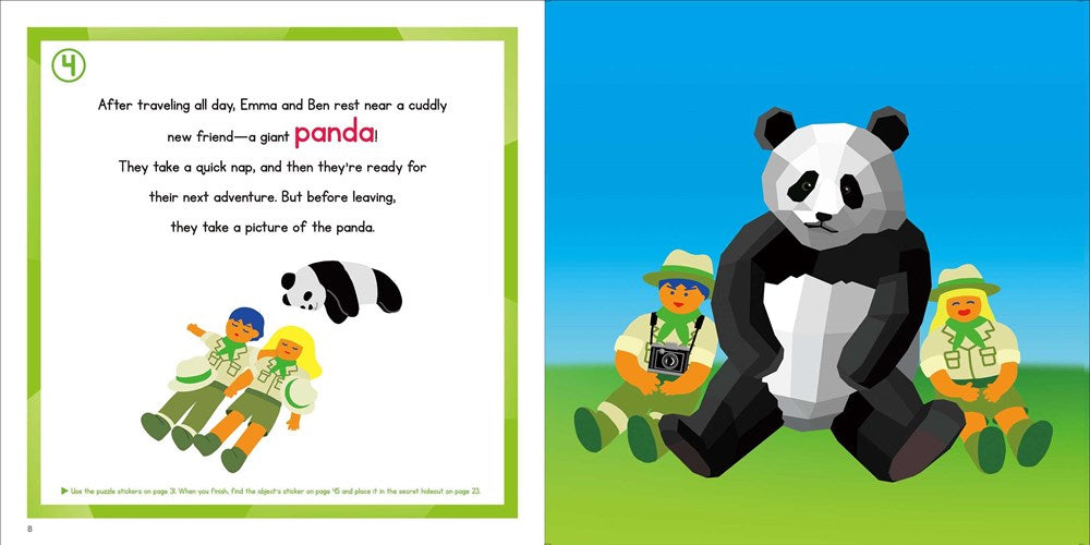 STICKER PUZZLES; ADVENTURES IN WONDERLAND: Sticker by Number; 10 Puzzles with a Fun Exploration Story; For Kids Ages 4-8; Good for Fine Motor Skills and Number Recognition