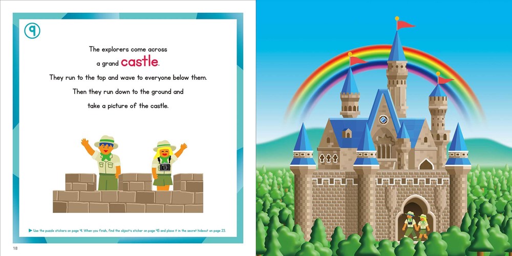 STICKER PUZZLES; ADVENTURES IN WONDERLAND: Sticker by Number; 10 Puzzles with a Fun Exploration Story; For Kids Ages 4-8; Good for Fine Motor Skills and Number Recognition