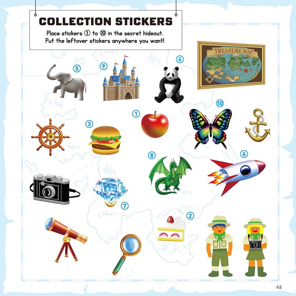 STICKER PUZZLES; ADVENTURES IN WONDERLAND: Sticker by Number; 10 Puzzles with a Fun Exploration Story; For Kids Ages 4-8; Good for Fine Motor Skills and Number Recognition