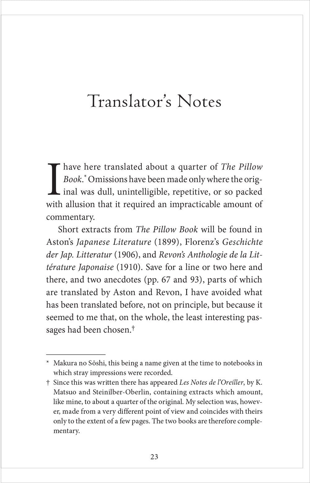 The Pillow Book of Sei Shonagon