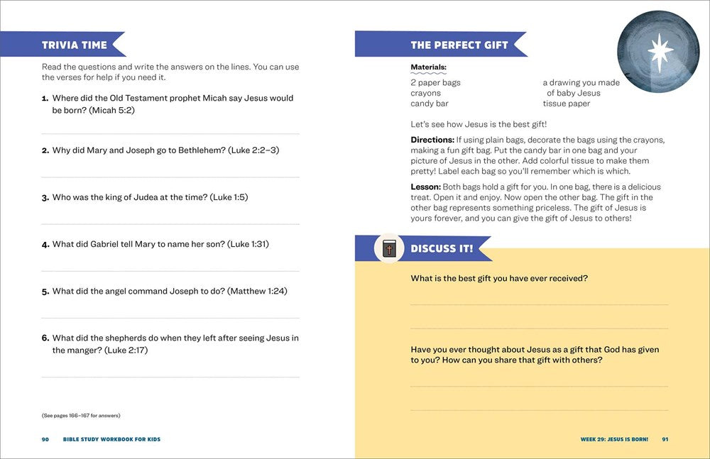 Bible Study Workbook for Kids