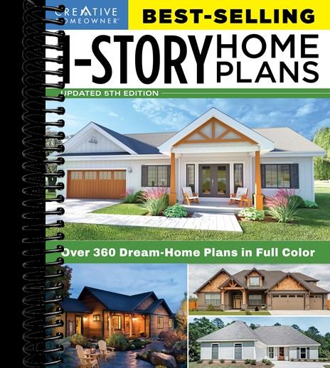 Best-Selling 1-Story Home Plans, 5th Edition: Over 360 Dream-Home Plans in Full Color (New edition)