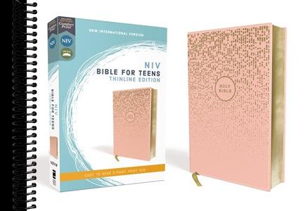 NIV, Bible for Teens, Thinline Edition, Leathersoft, Pink, Red Letter, Comfort Print