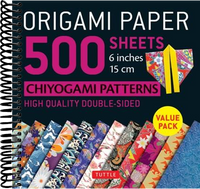 Origami Paper 500 sheets Chiyogami Patterns 6 15cm : Tuttle Origami Paper: Double-Sided Origami Sheets Printed with 12 Different Designs (Instructions for 6 Projects Included)