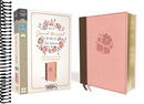 NIV, Journal the Word Bible for Women (With Space for Your Own Artwork), Leathersoft, Brown/Pink, Red Letter, Comfort Print: 500+ Prompts to Encourage Journaling and Reflection