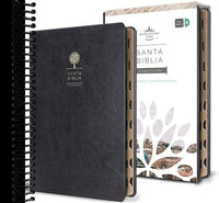 Biblia Reina Valera 1960 letra grande. Símil piel negro, índice, tamaño manual / Spanish Bible RVR 1960. Handy Size, Thumb Index, Large Print, Black Leat