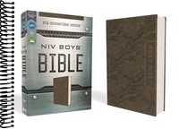 NIV, Boys' Bible, Leathersoft, Brown Camo, Comfort Print