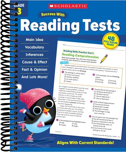 Scholastic Success with Reading Tests Grade 3 Workbook