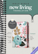 NLT Compact Zipper Bible, Filament Enabled (Cloth, Floral Garden, Red Letter)